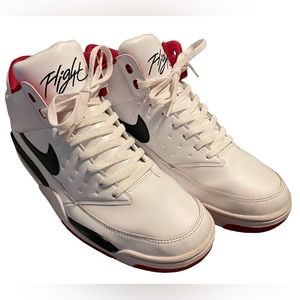 2016 Nike Air Flight Classic White/Black/Varsity Red Basketball Shoes!